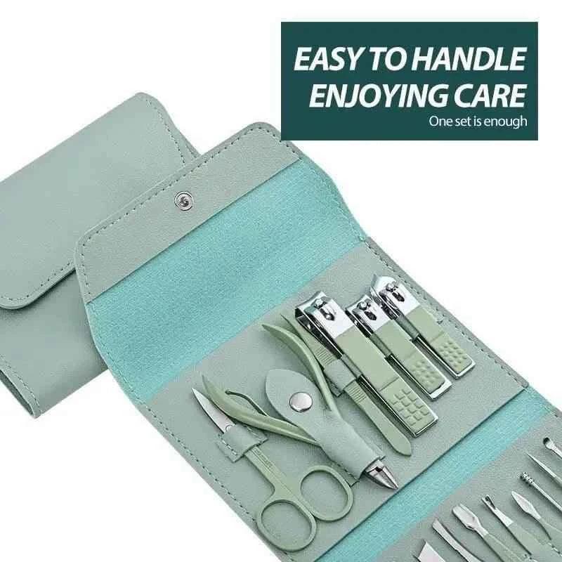 16-piece manicure pedicure set with case - Nail kit - Clarify.pk