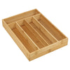 Bamboo Cutlery Tray - 5-Compartment Kitchen Drawer Organizer