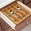 Bamboo Cutlery Tray - 5-Compartment Kitchen Drawer Organizer