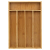 Bamboo Cutlery Tray - 5-Compartment Kitchen Drawer Organizer