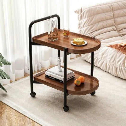 Luxury 2-Tier Serving Cart with Wheels - Clarify.pk
