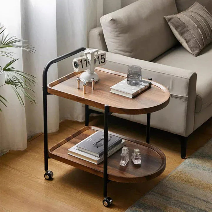 Luxury 2-Tier Serving Cart with Wheels - Clarify.pk