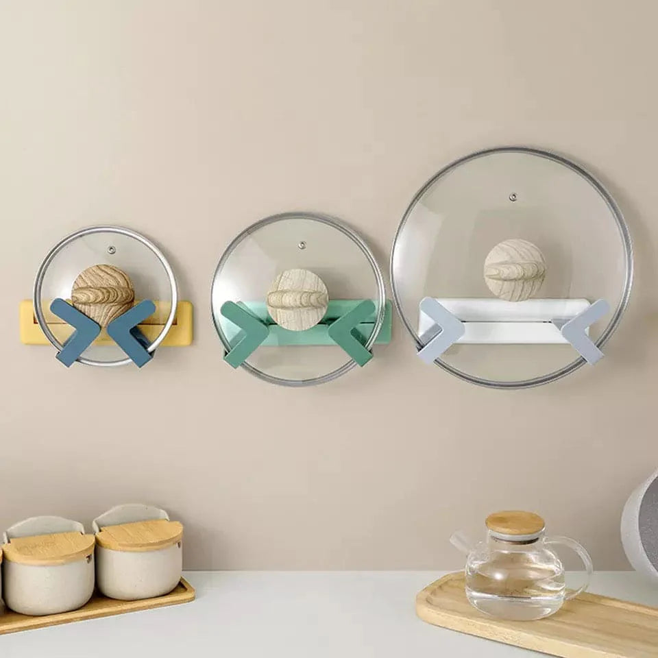 Folding Wall-Mounted Pot Lid Holder - Adjustable X-Design
