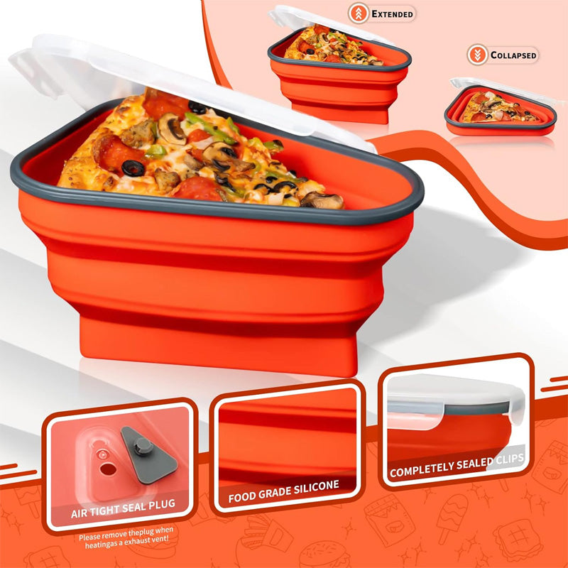 Collapsible Pizza Container with 5 Trays