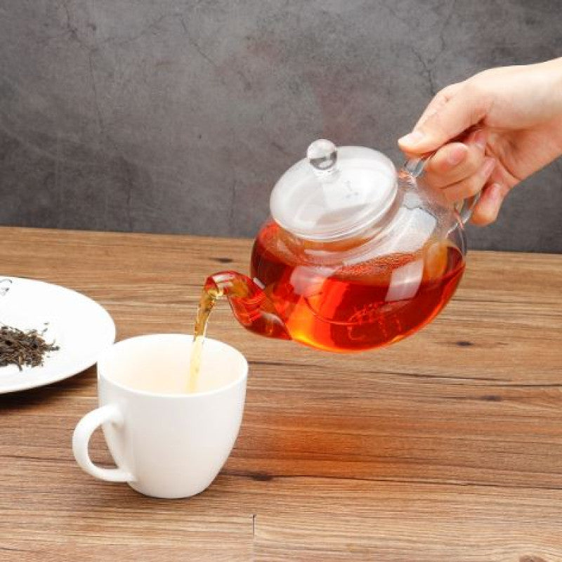 Glass Teapot with Infuser - Stovetop Safe Tea Kettle