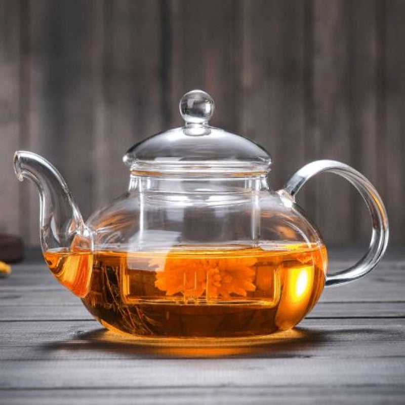 Glass Teapot with Infuser - Stovetop Safe Tea Kettle