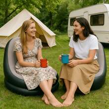 Inflatable Beanbag Sofa Chair with Footrest & Backrest