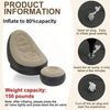 Inflatable Beanbag Sofa Chair with Footrest & Backrest