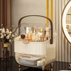 Imperial White-Gold Vanity Organizer – Luxury Dust-Proof Edition