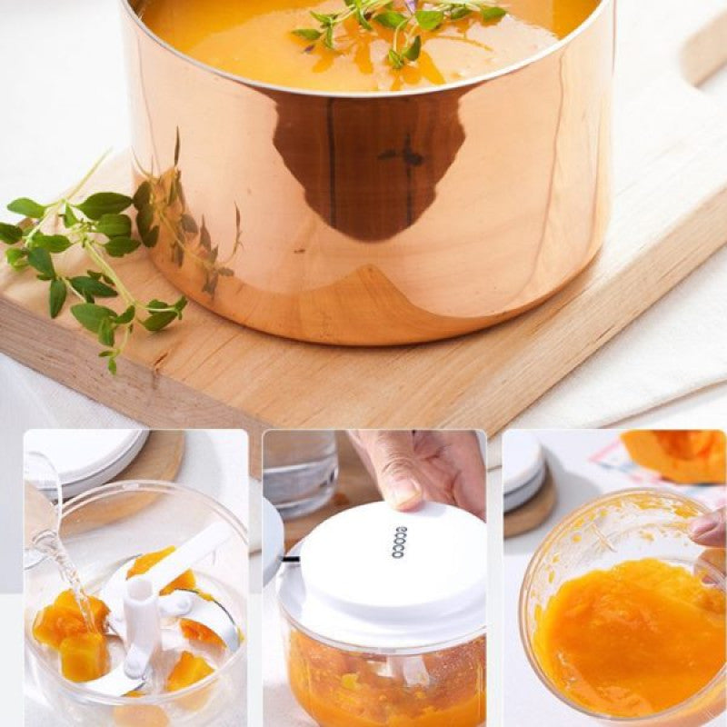 Ecoco Manual Food Chopper – Precision Pull-String Processor