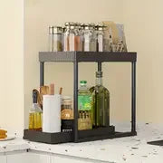 Multi-Functional Kitchen Spice Rack & Under-Sink Organizer - Clarify.pk