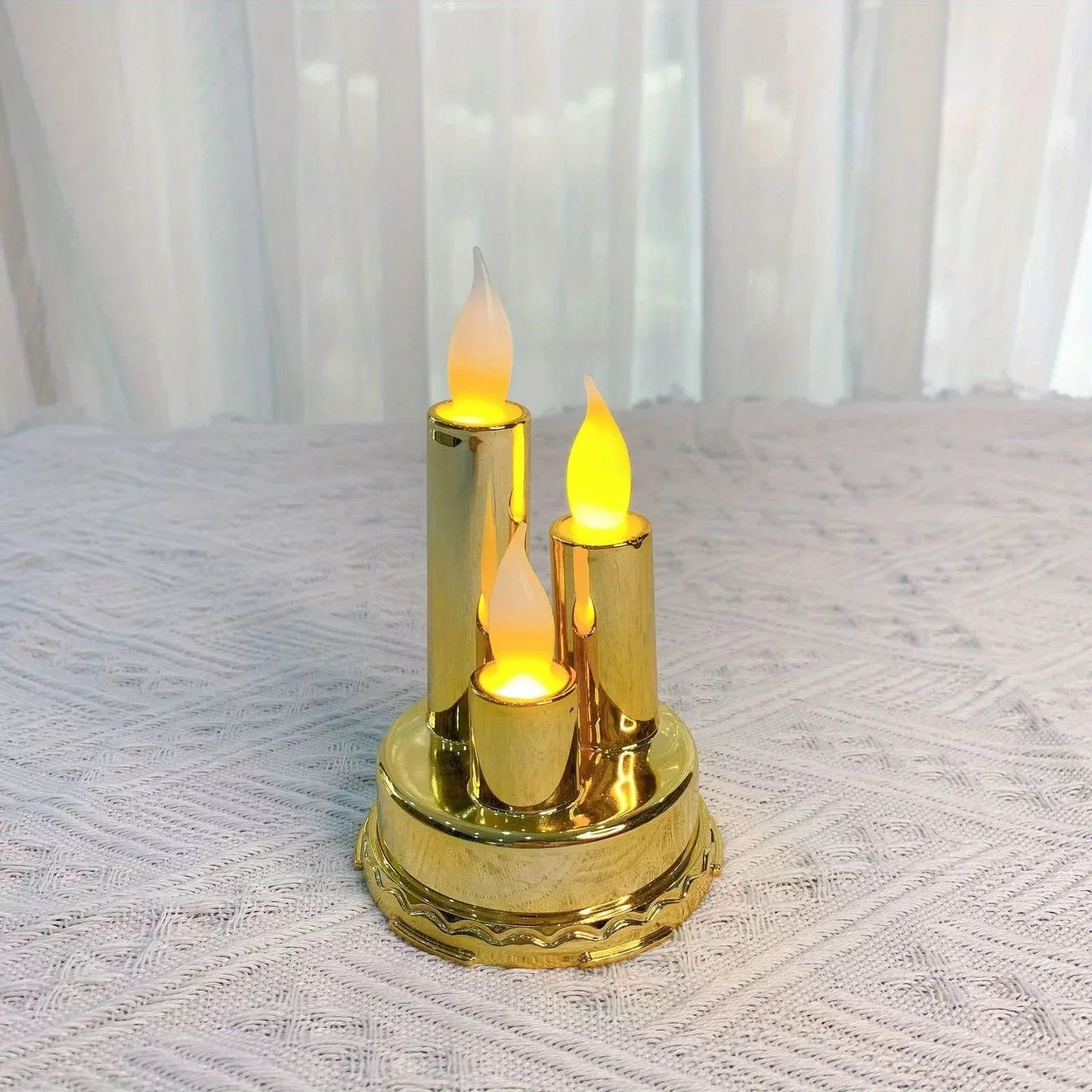 LED 3 Candle Set – Warm Flickering Flameless Lights (10.5cm) - Clarify.pk