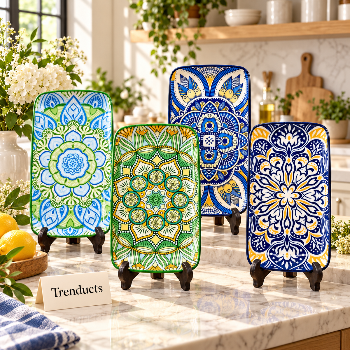 Luxury Rectangular Ceramic Serving Platter