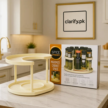 2-Tier Spice Spinner Rack – Rotating Kitchen Organizer - Clarify.pk