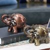 Antique Metal Elephant Standing Ashtray - Windproof Luxury Desktop Ornament - Trenducts.pk