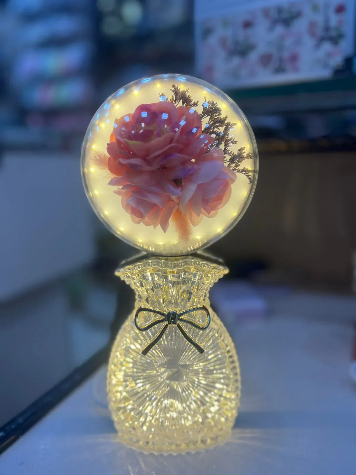 Rose Bloom Night Lamp – Romantic LED Lighting - Clarify.pk