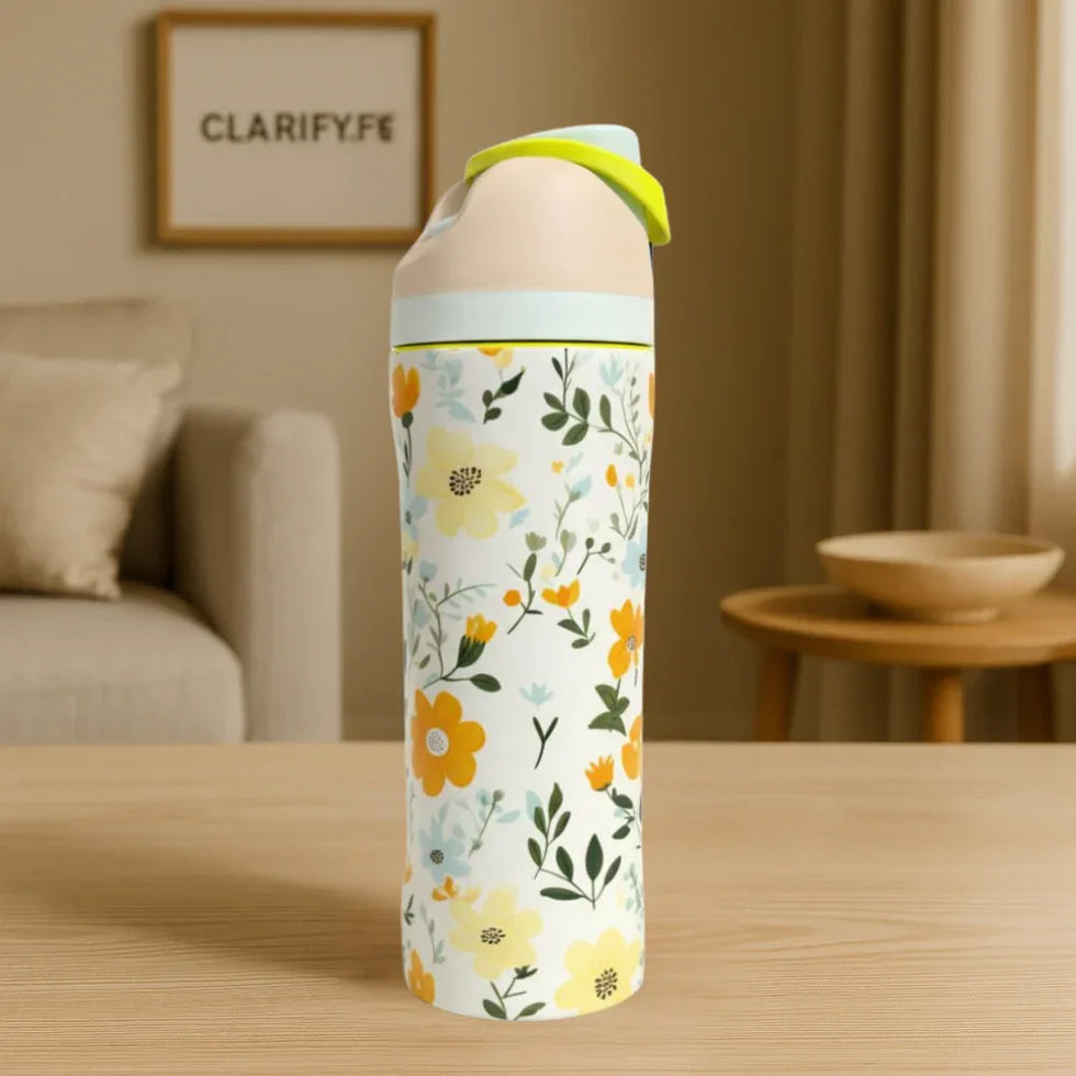 Premium Pastel Floral Owala-Style Bottle – 32oz (950ml) - Clarify.pk