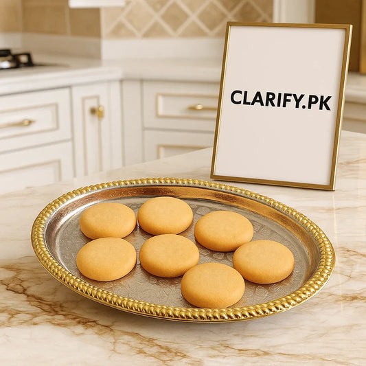Golden Stainless Steel Oval Tray – Luxury Serving Platter