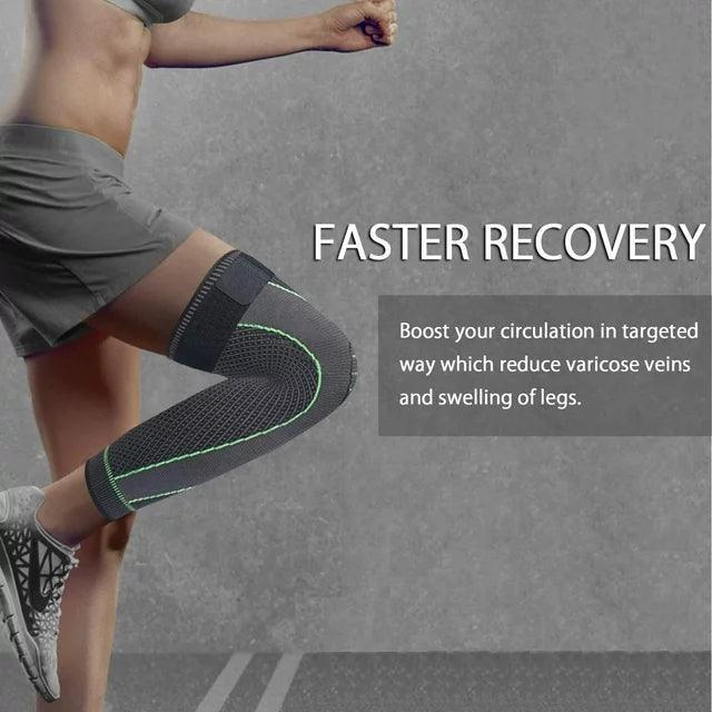 Elastic Knee Support Brace with Strap for Full-Length Protection - Clarify.pk