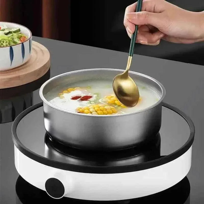 Stainless Steel Mixing Bowls Set - 5 Bowls with Lids - Clarify.pk