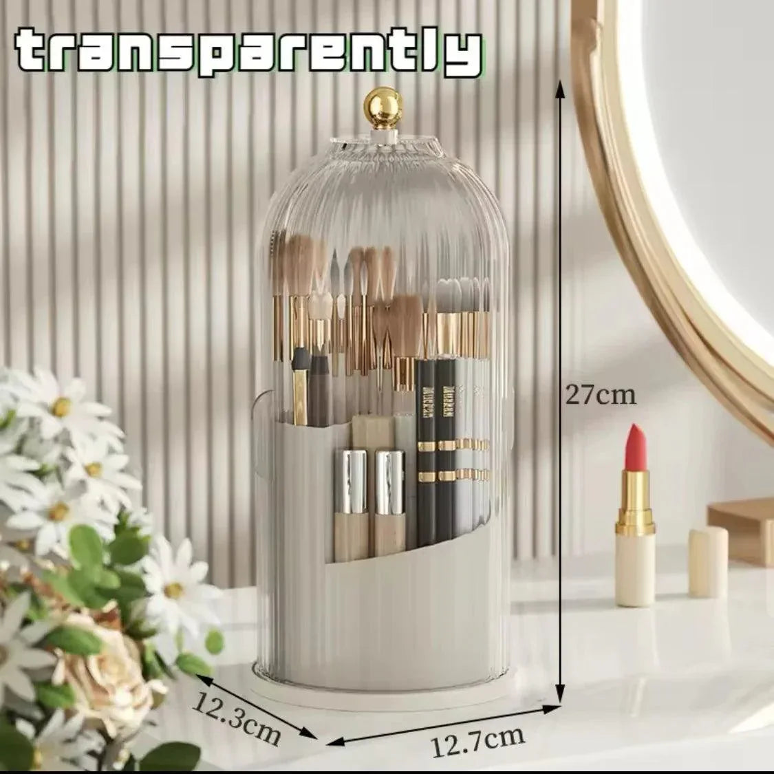 Acrylic Makeup Brush Organizer - Stylish Holder for Your Beauty Tools - Clarify.pk