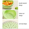 Double Layer Rice Wash Basket & Colander Set - Kitchen Drain Strainer