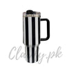 Premium Black Stripe 40oz Tumbler – 1200ml Water Bottle - Clarify.pk