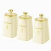 HausRoland 3-Piece Luxe Canister Set – Cream & Gold MJ