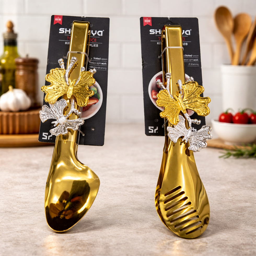 Fancy Golden Tong – Artisanal Serving Series (random)