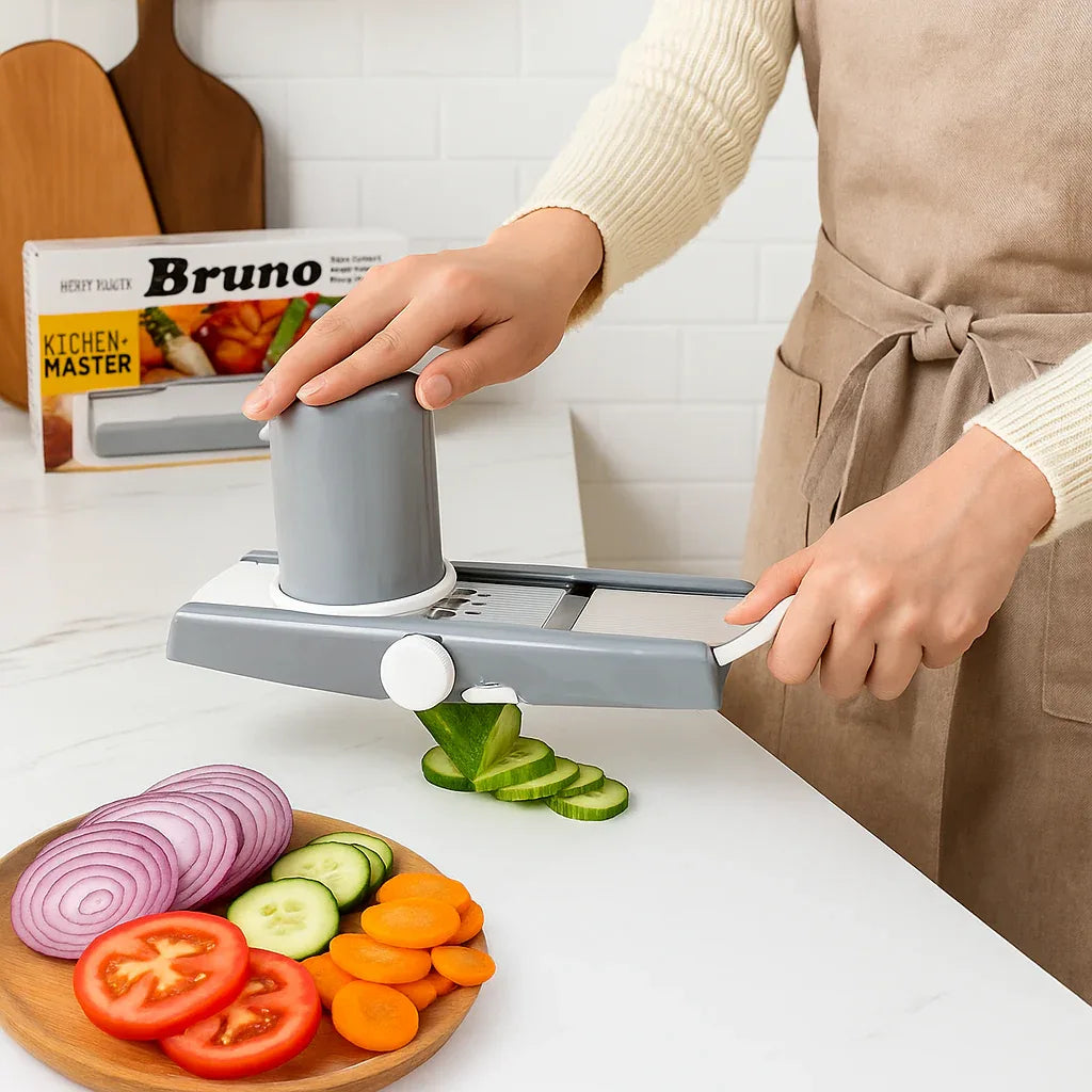 Kitchen Master Bruno Slicer – Multi-Function Vegetable & Fruit Cutter - Clarify.pk