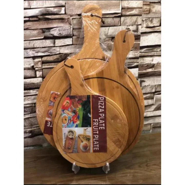 Premium Wooden Pizza Serving Tray - Clarify.pk