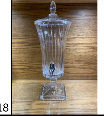 Premium 2L Crystal Beverage Dispenser with Tap – Ribbed Pattern - Clarify.pk