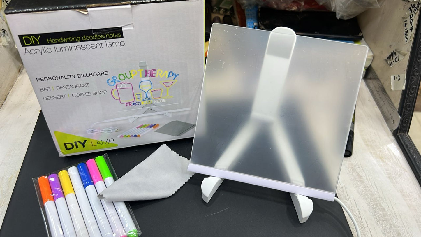 Glow-Note LED Writing Tablet – Acrylic Memo Board ZZ
