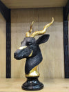 Luxury Gold Markhor Head Decorative Showpiece - Clarify.pk