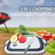 2 in 1 Cutting Board and Foldable Wash Basin