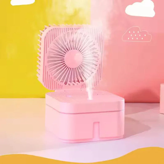 2-in-1 Humidifier Cooling Fan, Compact & Portable - Clarify.pk