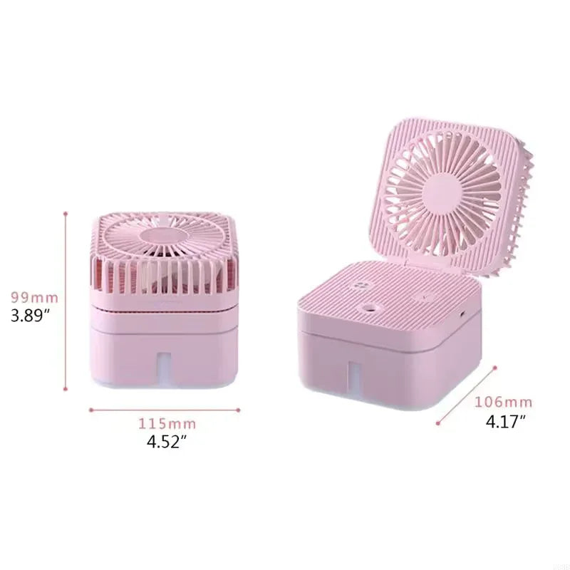2-in-1 Humidifier Cooling Fan, Compact & Portable