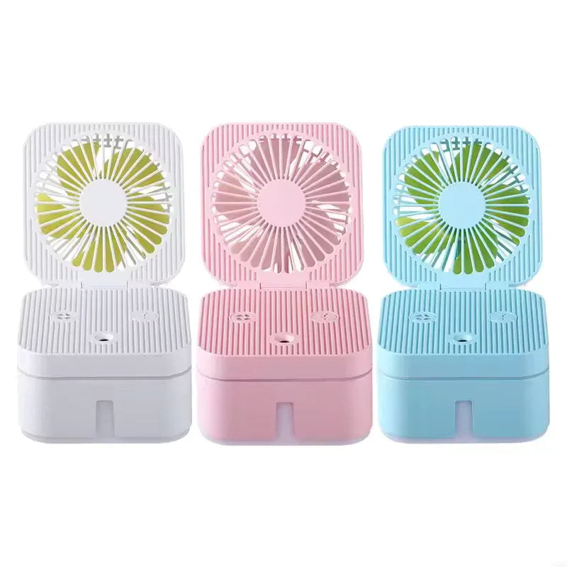 2-in-1 Humidifier Cooling Fan, Compact & Portable