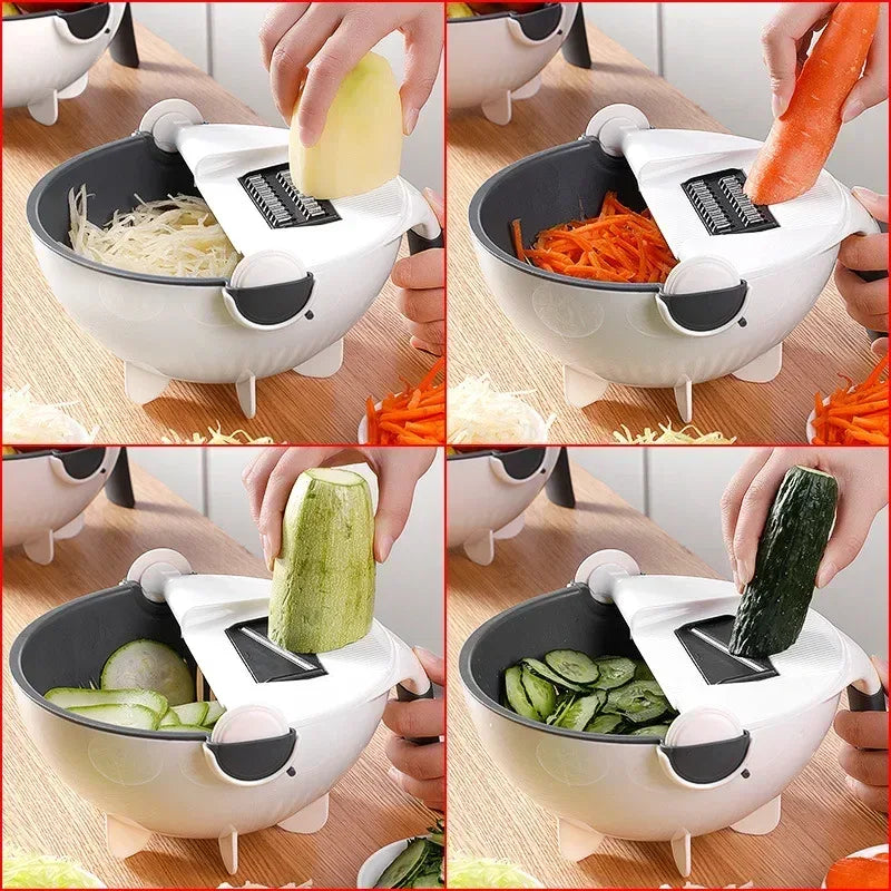 2 in 1 Kitchen Mandoline Grater with Bowl