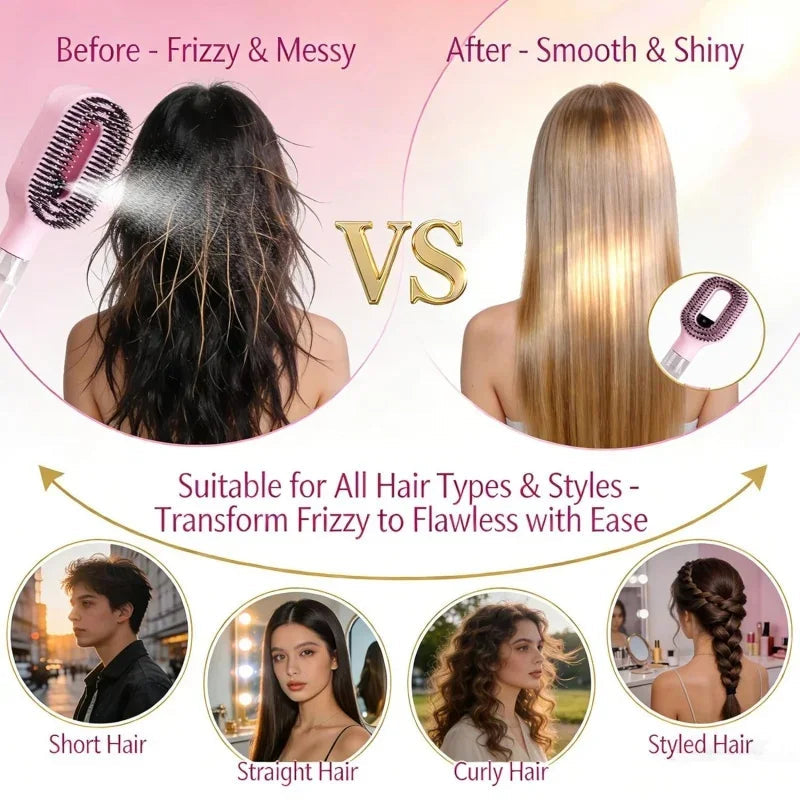 2-in-1 Fine Mist Spray Hair Brush