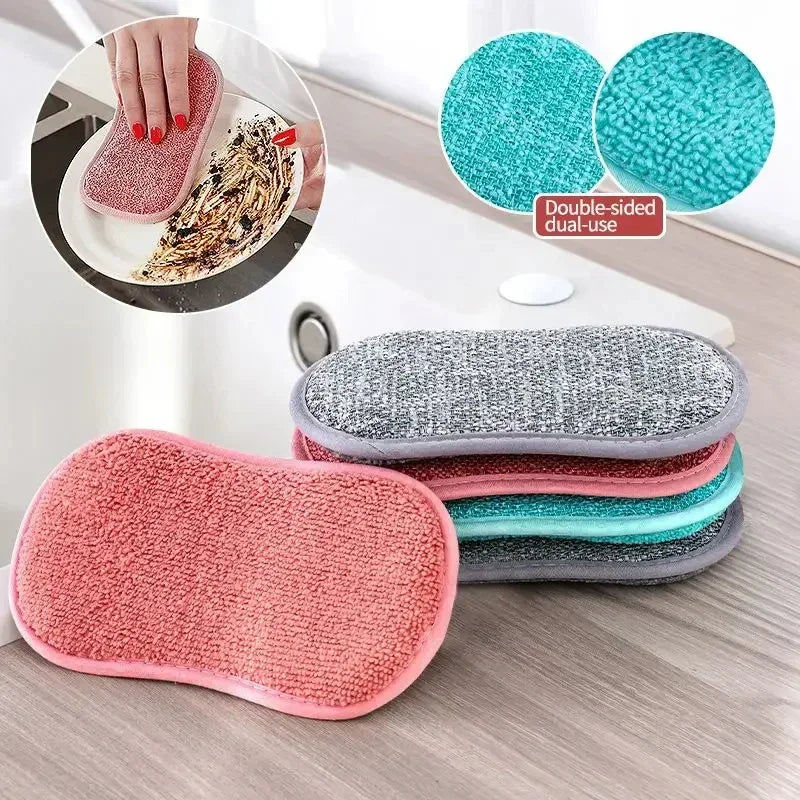 2 Pieces Double Sided Kitchen Cleaning Sponges