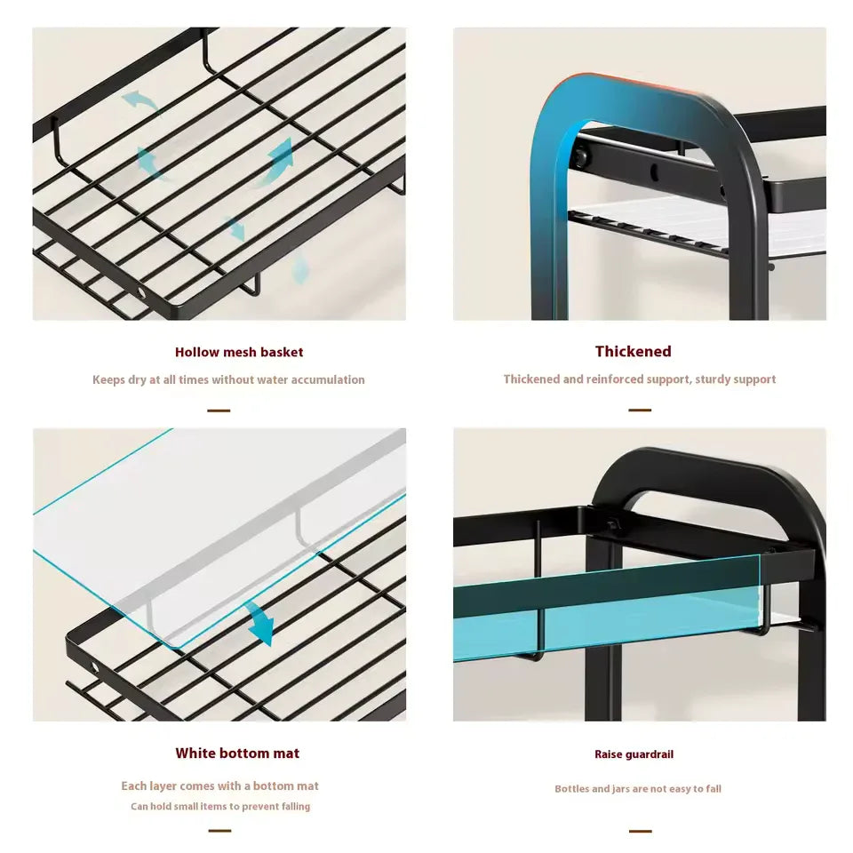 2 Tier Bathroom Counter Organizer - Sturdy & Stylish - Clarify.pk