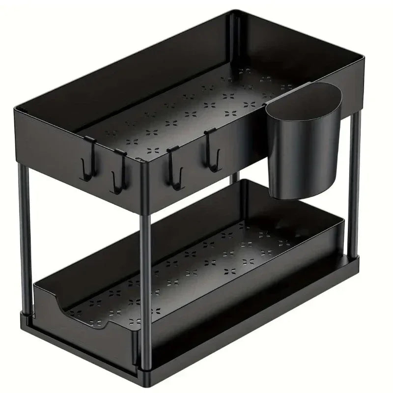 2 Tier Kitchen Organizer with Utensil Holders - Clarify.pk