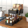2 Tier Kitchen Organizer with Utensil Holders - Clarify.pk