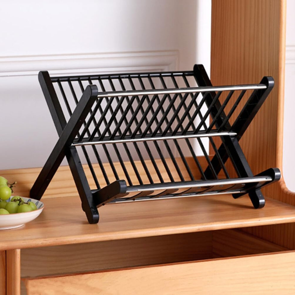 2-Tier Dish Drying Rack with Drain Tray