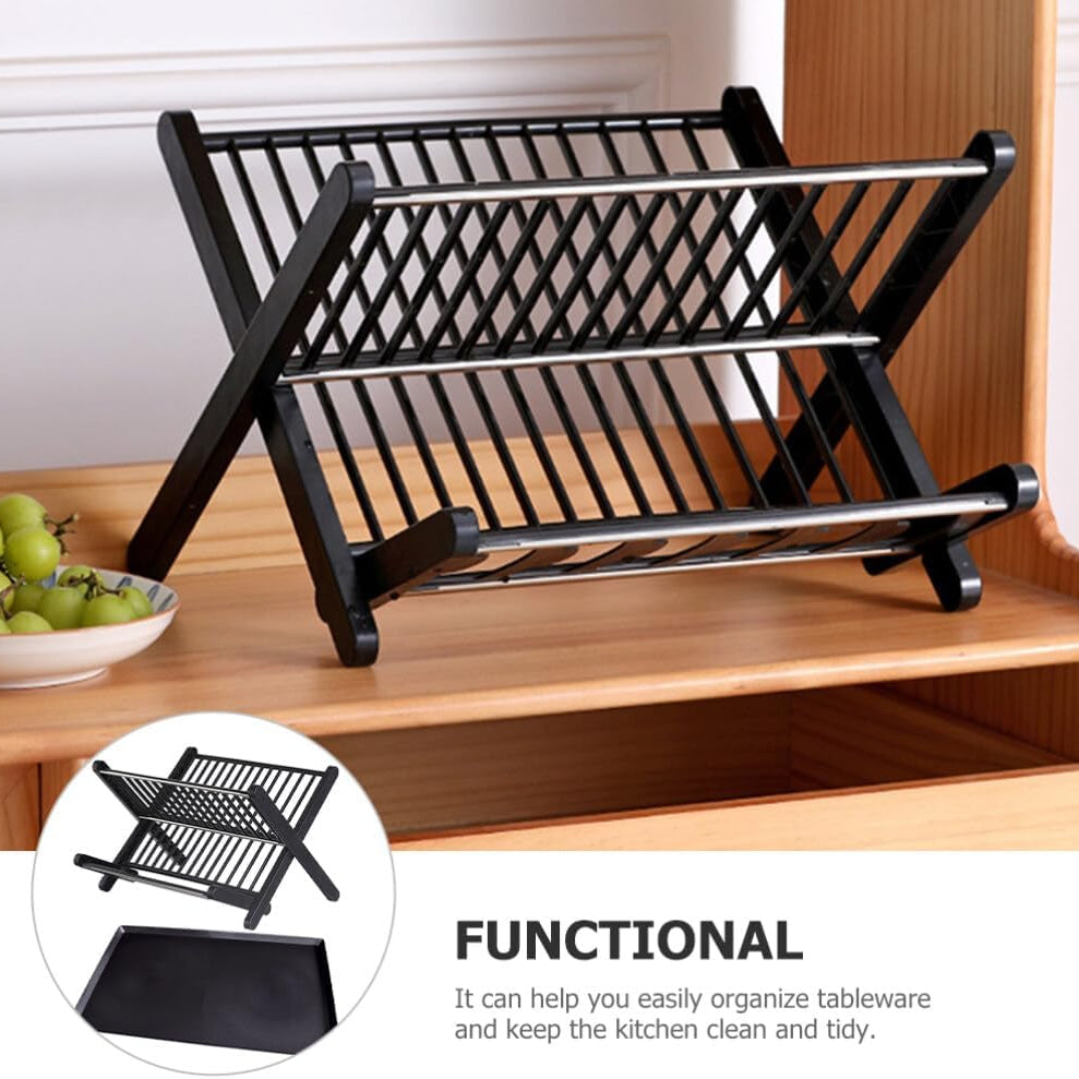 2-Tier Dish Drying Rack with Drain Tray