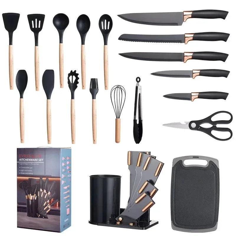 20-Piece Silicone Kitchen Utensil Set – Heat Resistant Cooking Tools