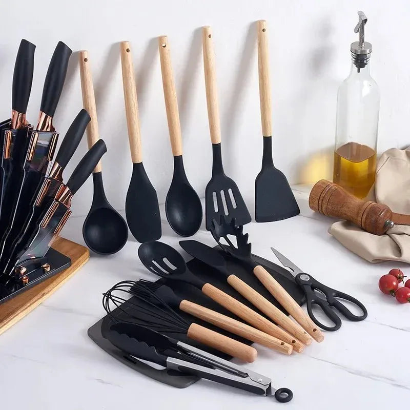 20-Piece Silicone Kitchen Utensil Set – Heat Resistant Cooking Tools