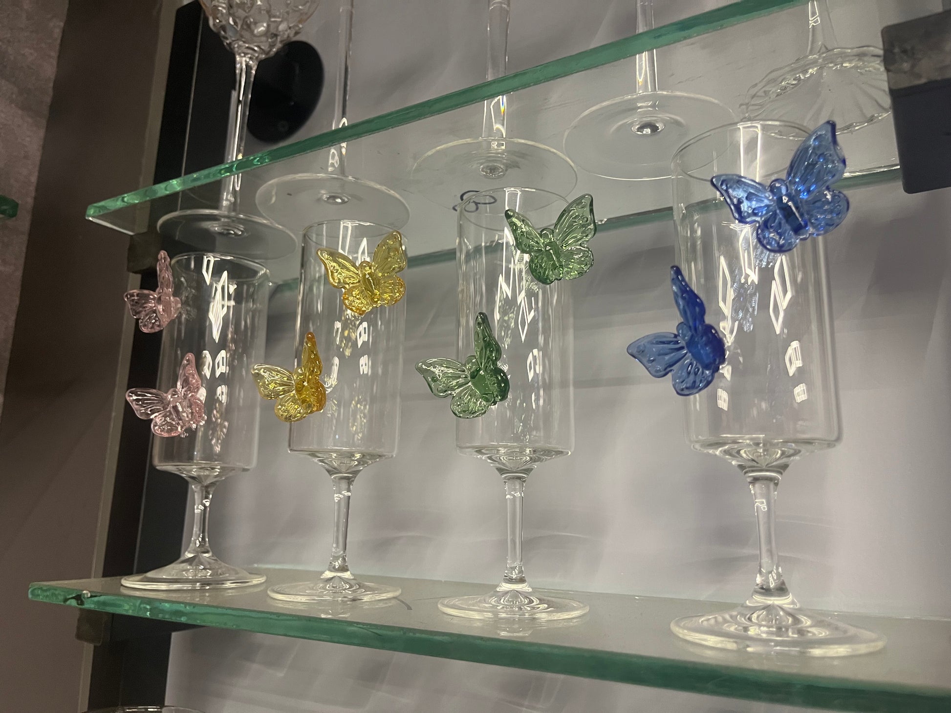 Luxury 3D Butterfly Stemmed Glass – Elegant Crystal Drinkware