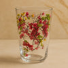 Luxury Red Flower Double-Layer Glass Cup – Elegant Heat-Resistant Mug - Clarify.pk